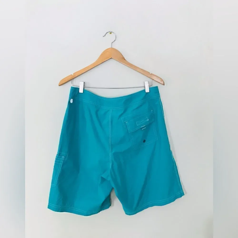 J. Crew | men’s teal board shirt swim trunks | size 33 waist